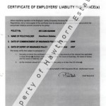 Liability Insurance Certificate